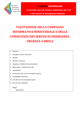 Valutazione della campagna informativa ministeriale e della