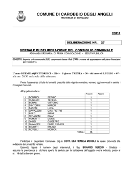 TARI - Approvaziione delle tariffe per l`anno 2014