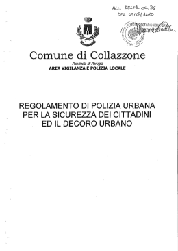 regolamento polizia urbana