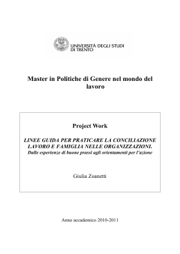 project work - Provincia di Firenze