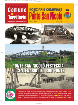 Notiziario n 10 aprile 2013 - Comune di Ponte San Nicol&ograve;