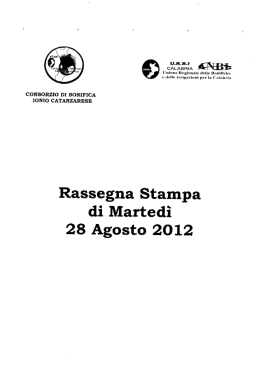 3% - Consorzio di Bonifica Ionio Crotonese