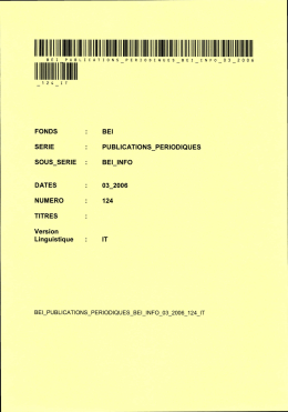 della BEI - Historical Archives of the European Union Database