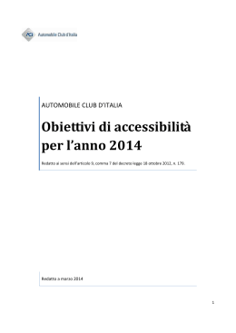 Obiettivi accessibilità L. 221/2012