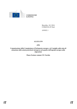 COMMISSIONE EUROPEA Bruxelles, 10.2.2016 COM(2016) 85