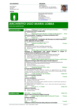 Curriculum viatae Lobba Ugo Maria - ARCHINGEO