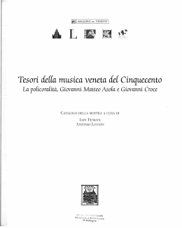 Tesori de[[a musica veneta de( Cinquecento