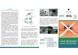 Opuscolo informativo sulla lotta alla zanzara
