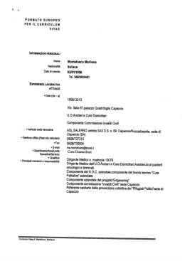 Curriculum Vitae - Comune di Capaccio