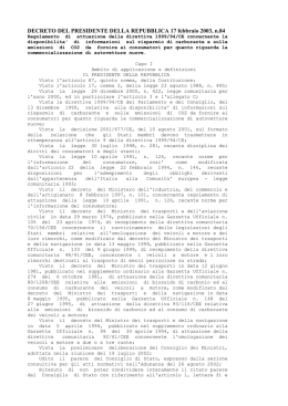 DPR 17 febbraio 2003, n. 84