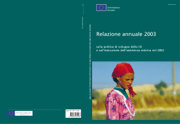 Relazione annuale 2003 sulla politica di sviluppo della