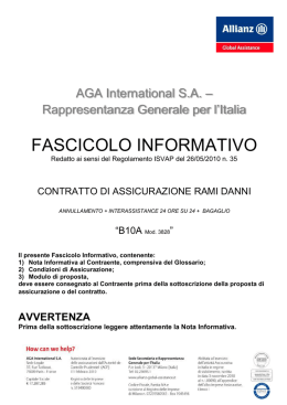 fascicolo informativo polizza medico-bagaglio