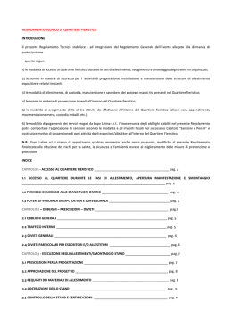 REGOLAMENTO TECNICO DI QUARTIERE FIERISTICO
