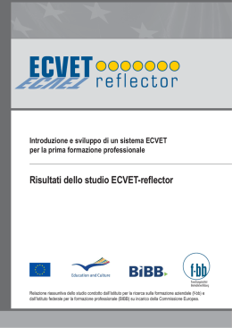 Risultati dello studio ECVET-reflector