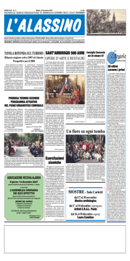 Novembre - Associazione Vecchia Alassio