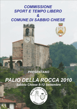 palio della rocca 2010 - Comune di Sabbio Chiese