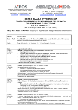 corso in aula ottobre 2007