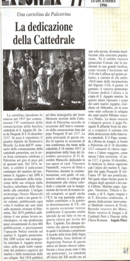 La dedicazione della Cattedrale