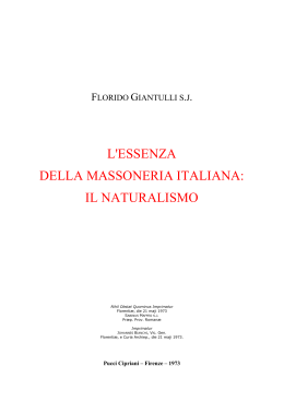 l`essenza della massoneria italiana: il naturalismo