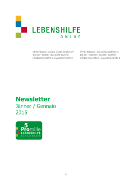 Newsletter - Lebenshilfe S&uuml;dtirol