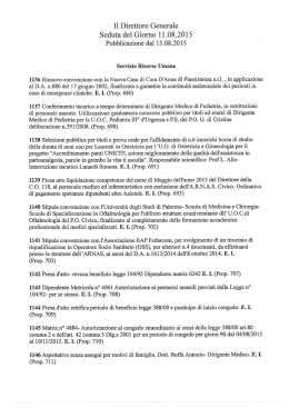 Seduta del 11.08.2015