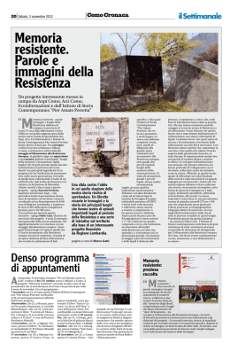 Memoria resistente. Parole e immagini della