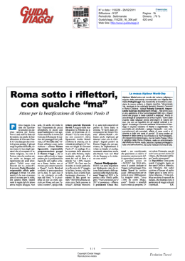 Romasottoi riflettori - agenzia.evolutiontravel.it
