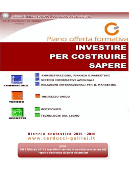 Versione completa del Pof Anno Scolastico - GB Carducci