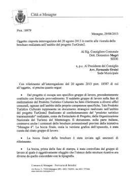 Interrogazione urgente riguardo "Brochure
