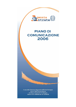 Piano di Comunicazione 2006 - Direzione regionale Emilia Romagna