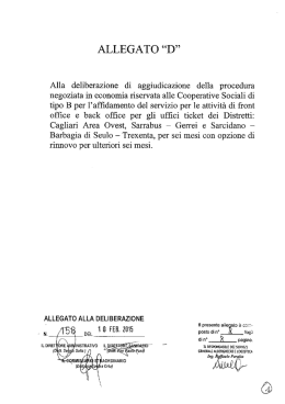 Delibera n. 158 del 10/02/2015