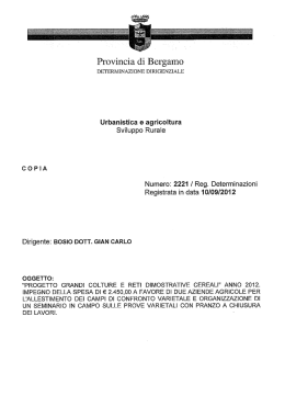 Determinazioni - Provincia di Bergamo