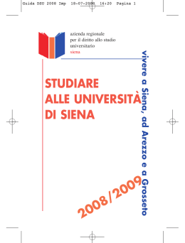 studiare - Unisi.it - Universit&agrave; degli Studi di Siena