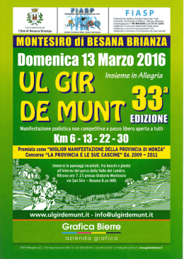 Ul gir de Munt - Running Saronno