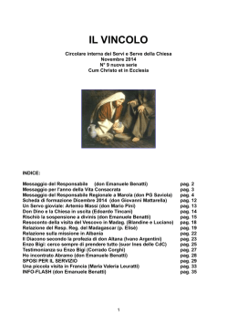 il vincolo - Servi della Chiesa