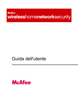 Utilizzo di McAfee Wireless Home Network Security