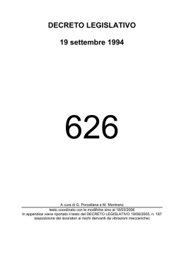 DECRETO LEGISLATIVO 19 settembre 1994