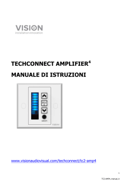 techconnect amplifier4 manuale di istruzioni