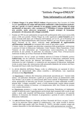 Onlus  - Istituto Pangea