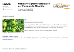 Notiziario agrometeorologico per l`area della Marmilla