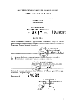 servizio sanitario nazionale - regione veneto azienda