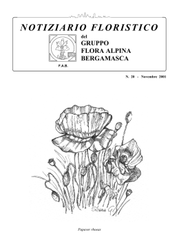 NOV 2001 - Flora Alpina Bergamasca