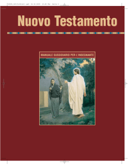 Nuovo Testamento — Manuale sussidiario per l`insegnante di