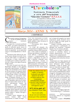 Numero 38 Marzo 2014 - Associazione Giacomo Cusmano