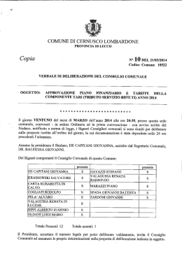 Copia ` ` N° 10 DEL 21/03/2014