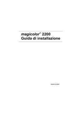 magicolor 2200 Guida di installazione