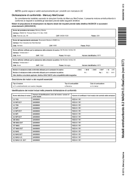 Modelli entrofuoribordo 8.2 MAG/H.O./SeaCore (non ECT)