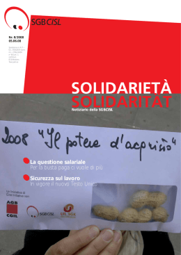 Nr. 08 del 05/06/2008 - CISL-SGB