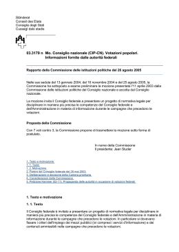 03.3179 : Rapporto della Commissione Commissione