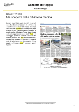 Rassegna Stampa - Biblioteca Medica